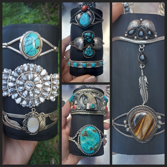 Rare Antique all natural Roysten/Cerrillios Turquoise Sterling Necklace. - Picture 9 of 15